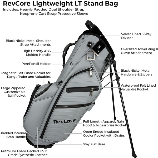 RevCore LT Lightweight Stand Bag copy - CaddyDaddy