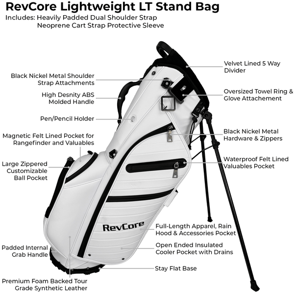 RevCore LT Lightweight Stand Bag copy - CaddyDaddy