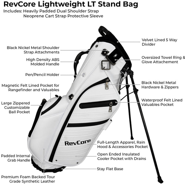 RevCore LT Lightweight Stand Bag GGTG - CaddyDaddy