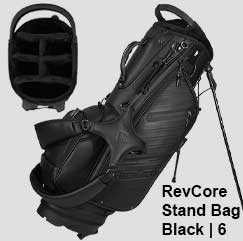 revcore stand golf bag black 6 way divider