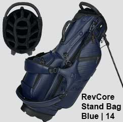 revcore stand golf bag blue 14 way divider